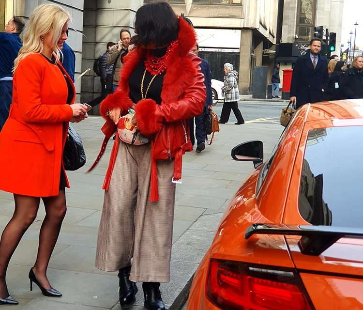 Orange TT burnt red leather jacket gracie opulanza