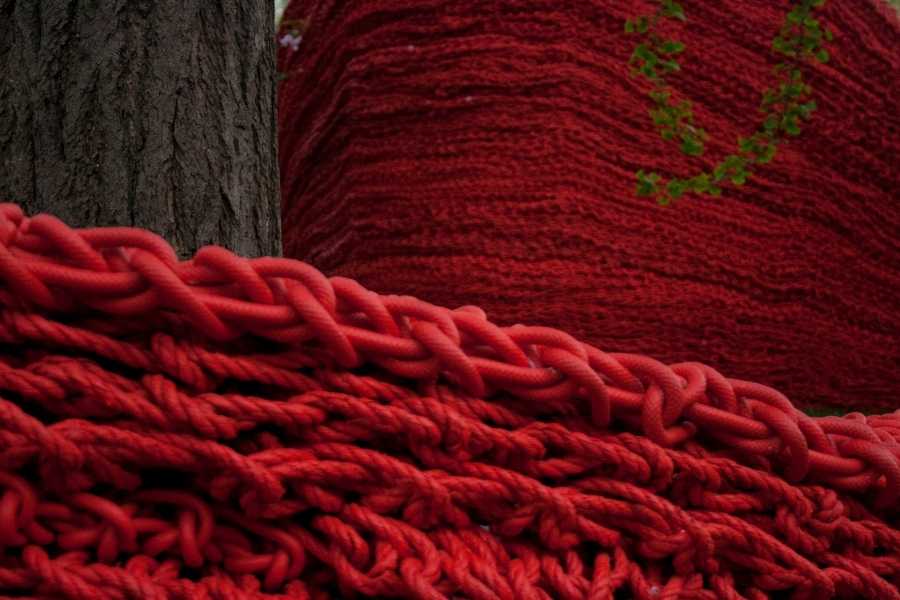 red wool work place