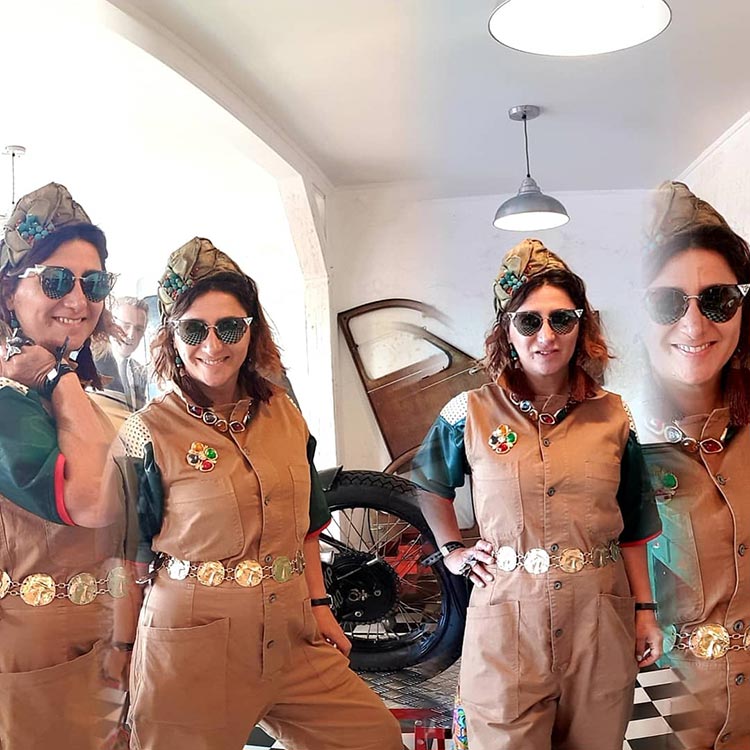 Goodwood-Revival-overalls-YVL-fashion-Gracie-Opulanza-2019n-Fendi-eyewearGold-chunky-
