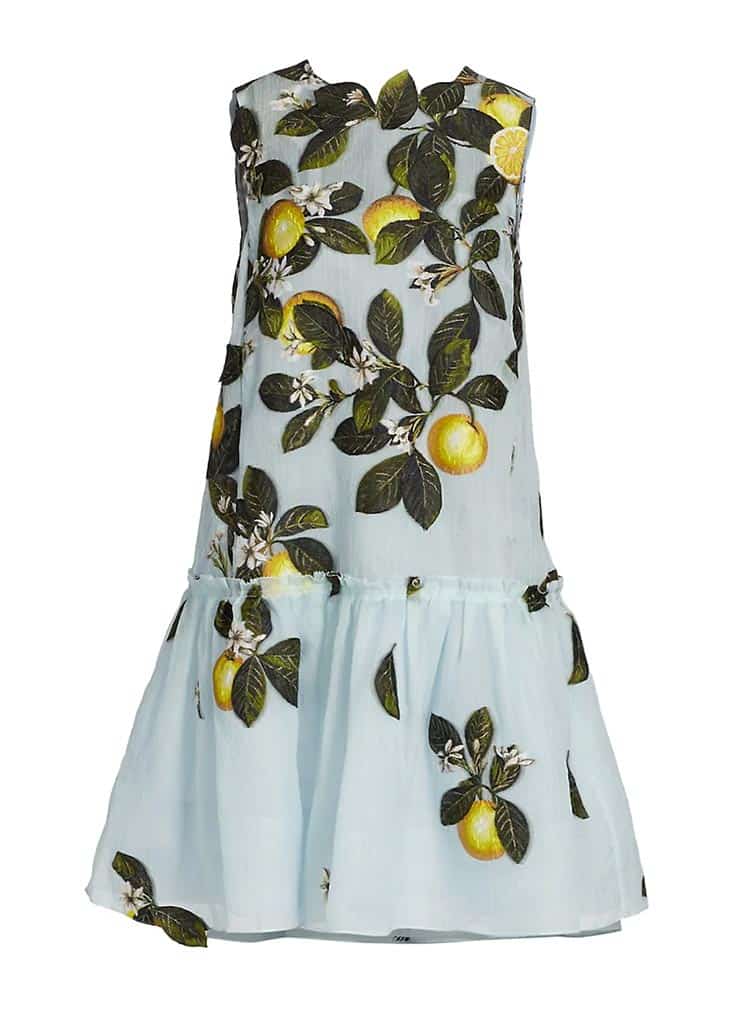 Meghan Markle Oscar De La Renta lemon mint dress 