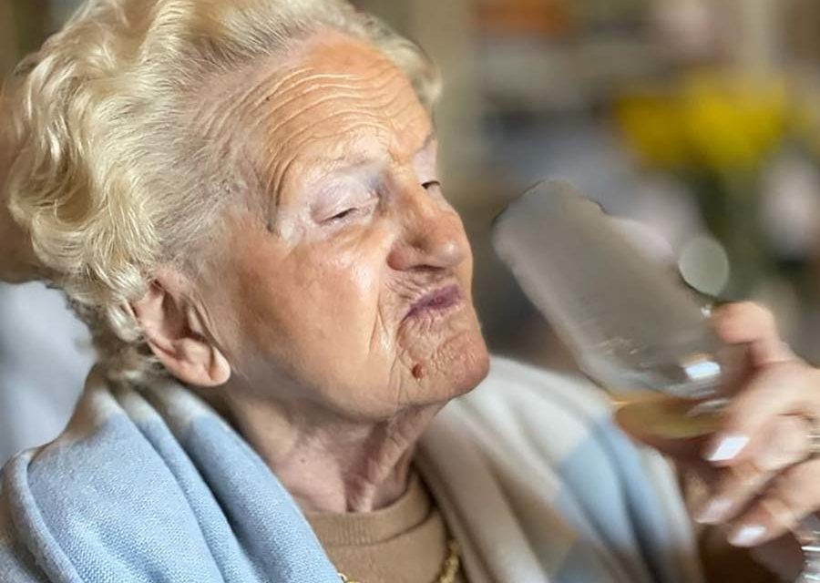 International Women The Champagne Dolce Vita At  97 year Old