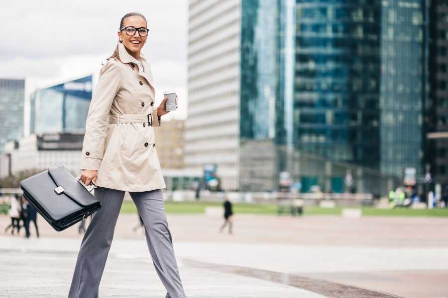 dress pants with trench jacket