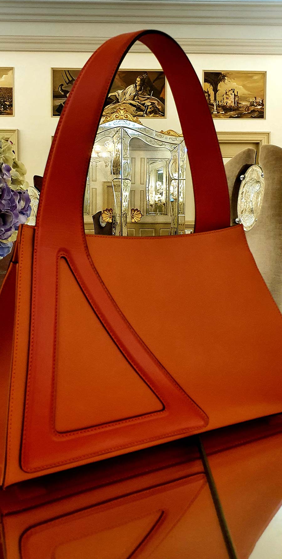 Aragosta calf leather made in italy venice bag