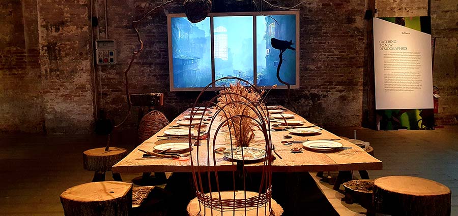 Living room La Biennale Venice wood