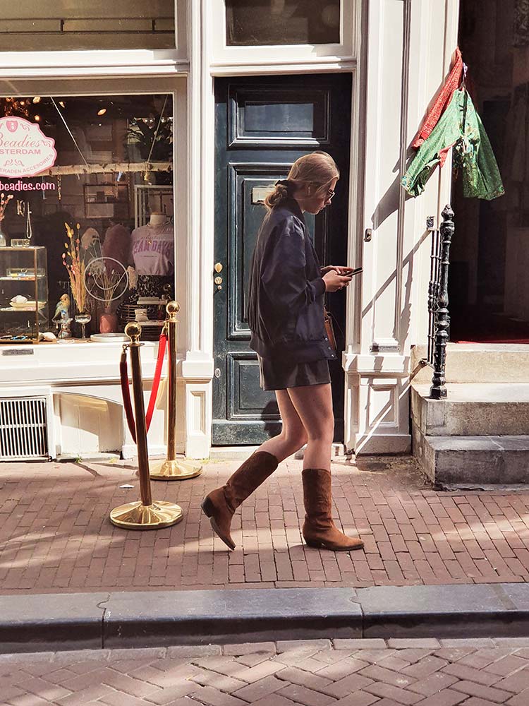 Brown suede Cowboy boots Amsterdam