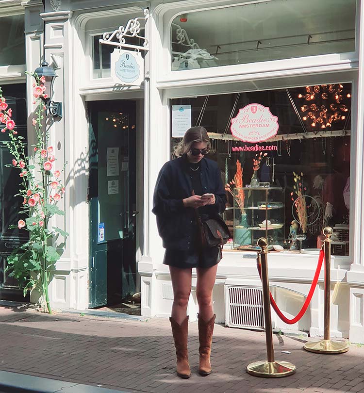 Brown suede Cowboy boots Amsterdam