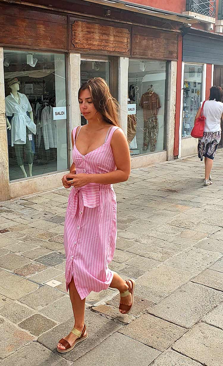 Pink dress venice
