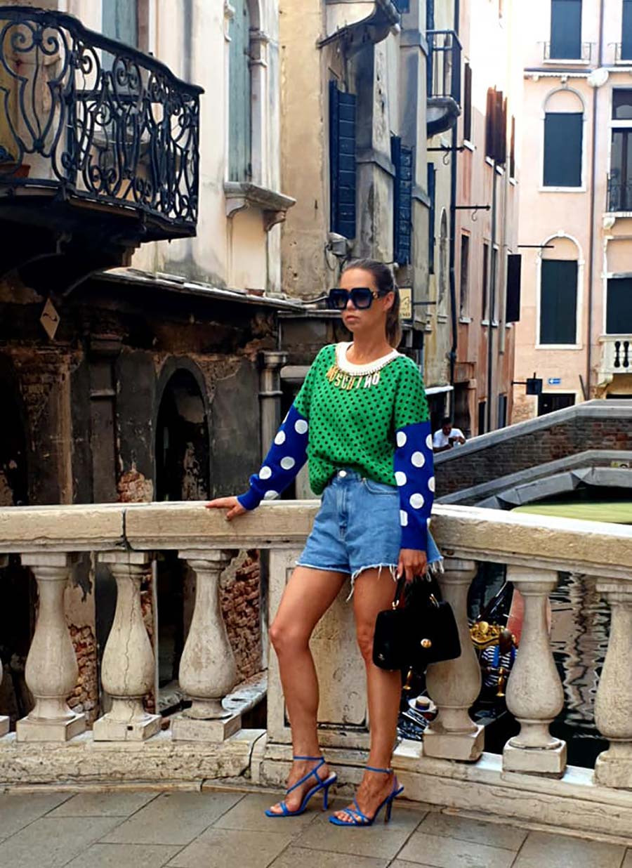 Moschino Top denim shorts venice 2021 summer