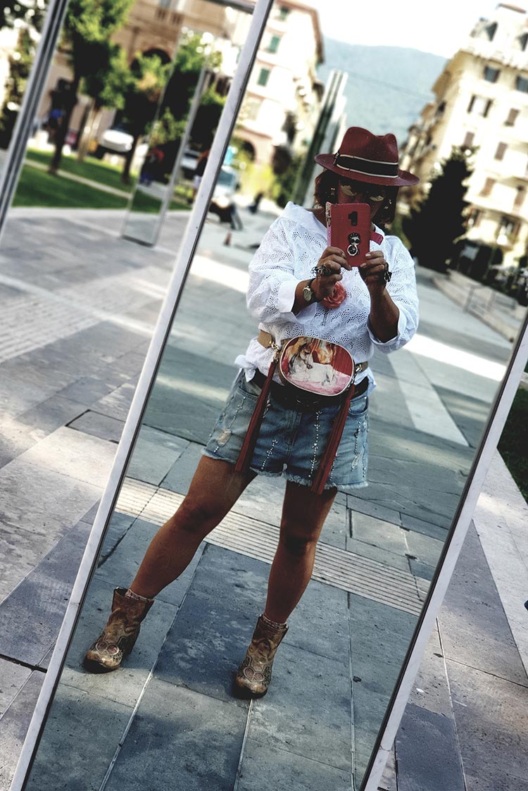 denim shorts twinset italy