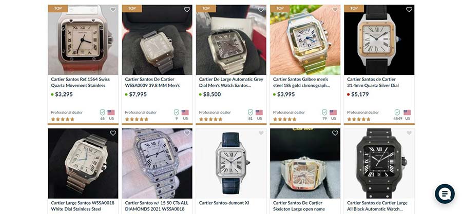 Chrono24---Cartier-Santos-Results