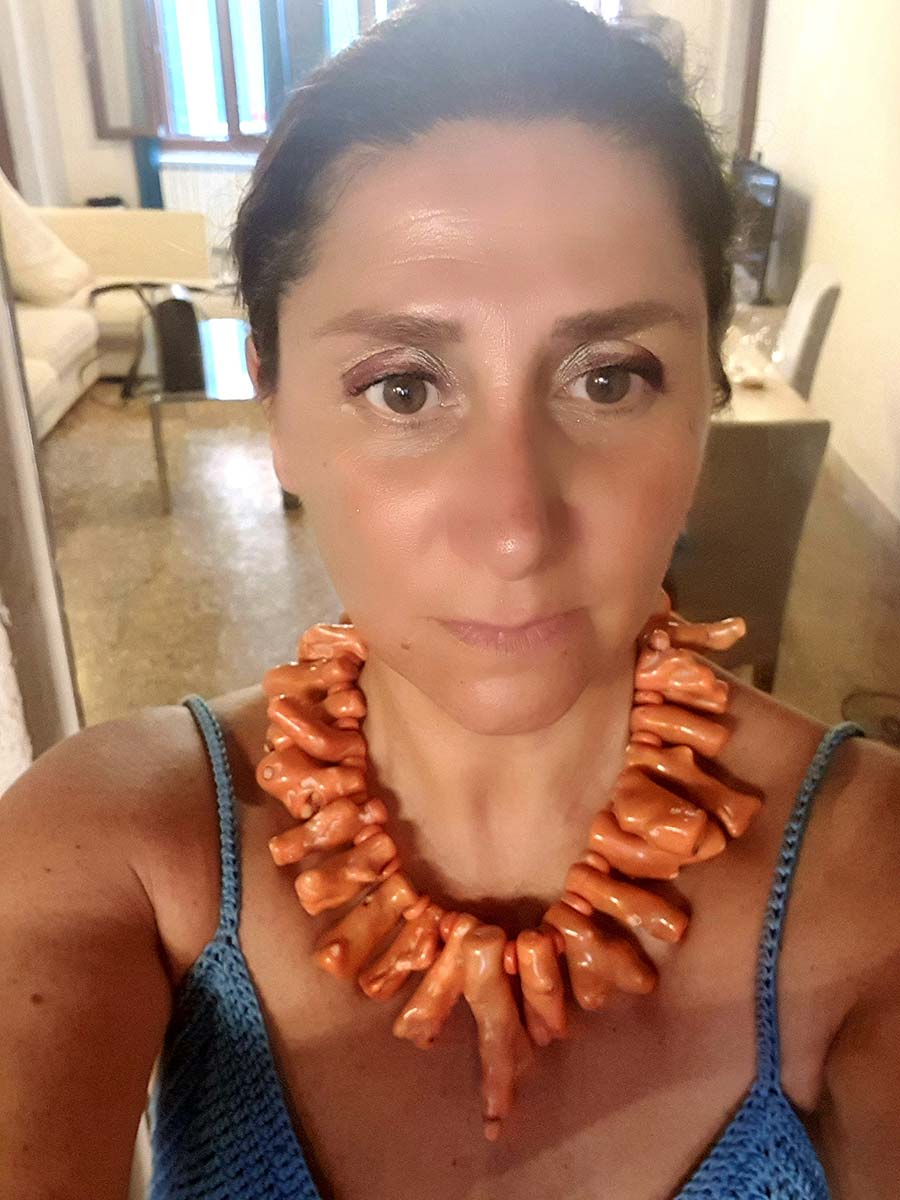 coral necklace