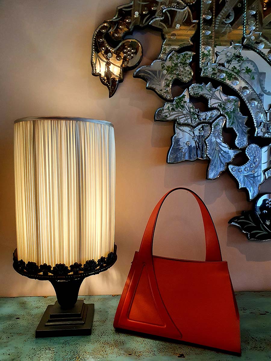 Michele De Fine Aragosta orange leather bag Gracie Opulanza made initaly (3)