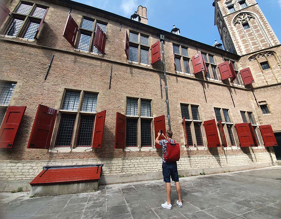 red Ferrari leather backpack Gracie Opulanza