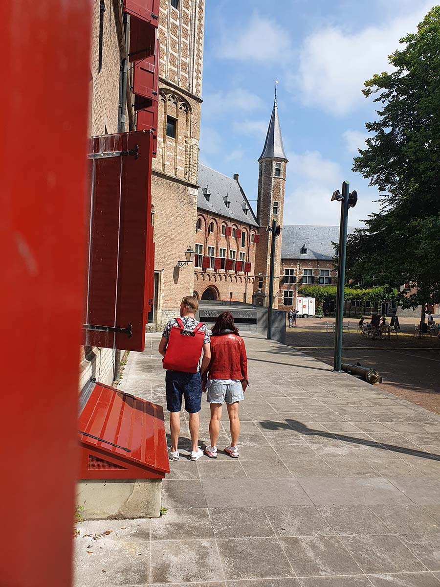 red Ferrari leather backpack Gracie Opulanza