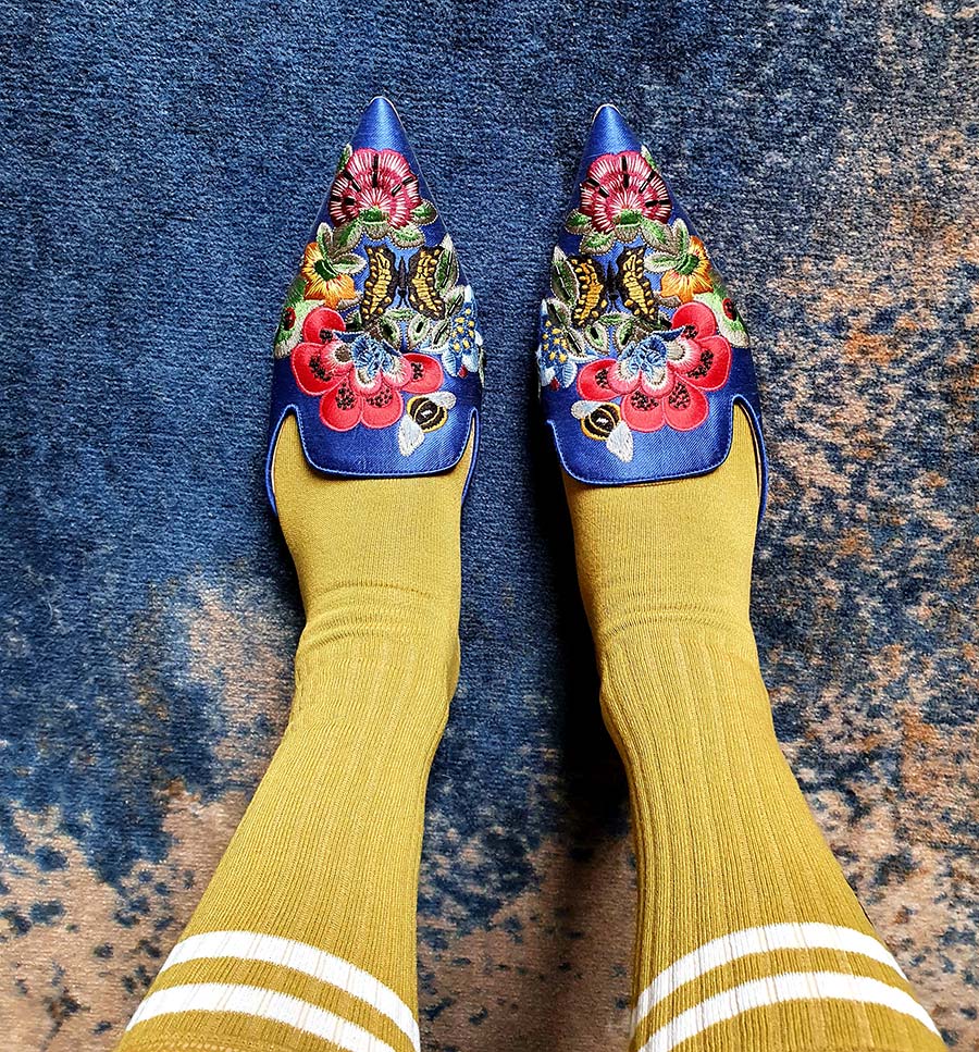 London Sock Company Alberta Ferretti mules