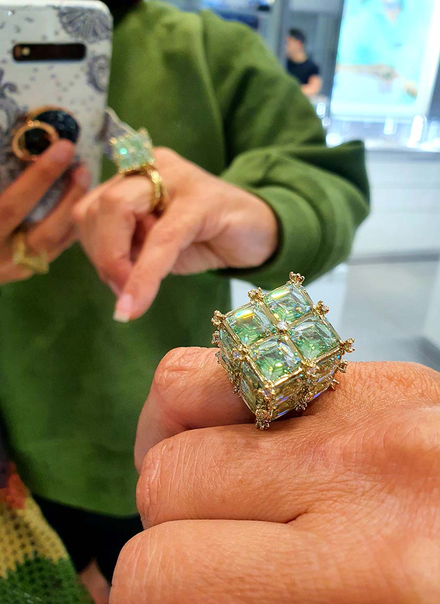 olive green Lucent family, designed by Creative Director Giovanna Engelbert Swarovski