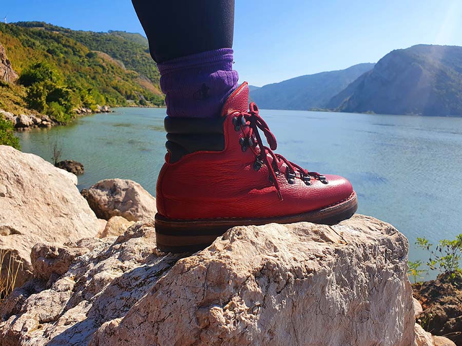 GO Red Hiking Boot Made In Italy