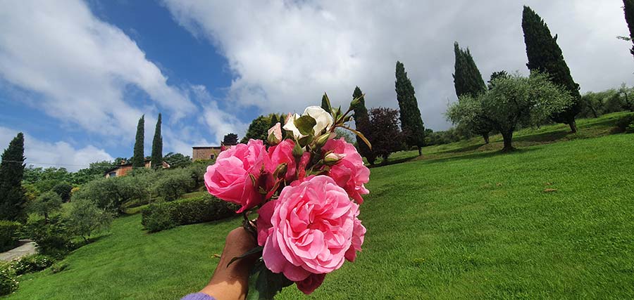 Tuscany flowers made in italy