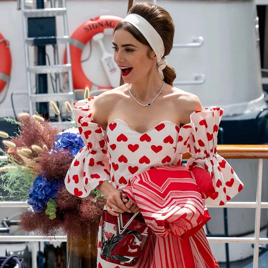 Red Heart Dress Emily in paris