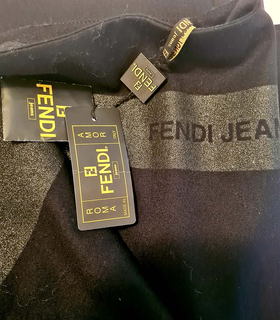 Fendi-Vintage----How-To-Spot-1980's-Garments-Gold-and-black-top wool skirt