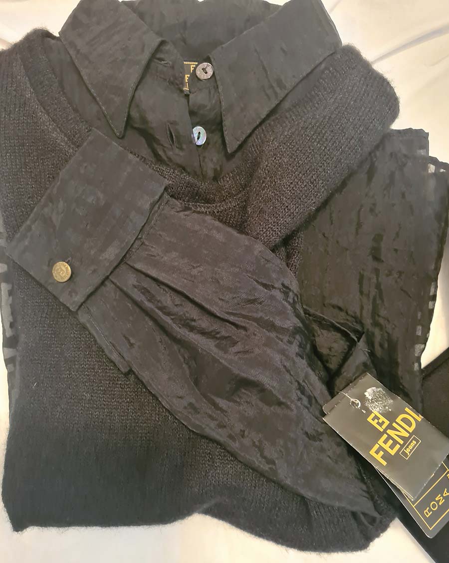 Fendi-Vintage----How-To-Spot-1980's-Garments-Gold-and-black-top blouse