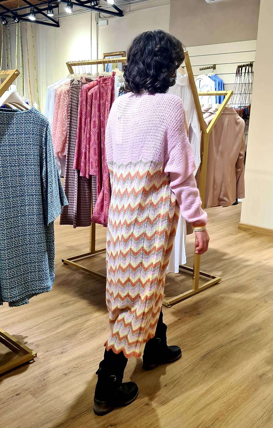 pink spring cardigan teenager