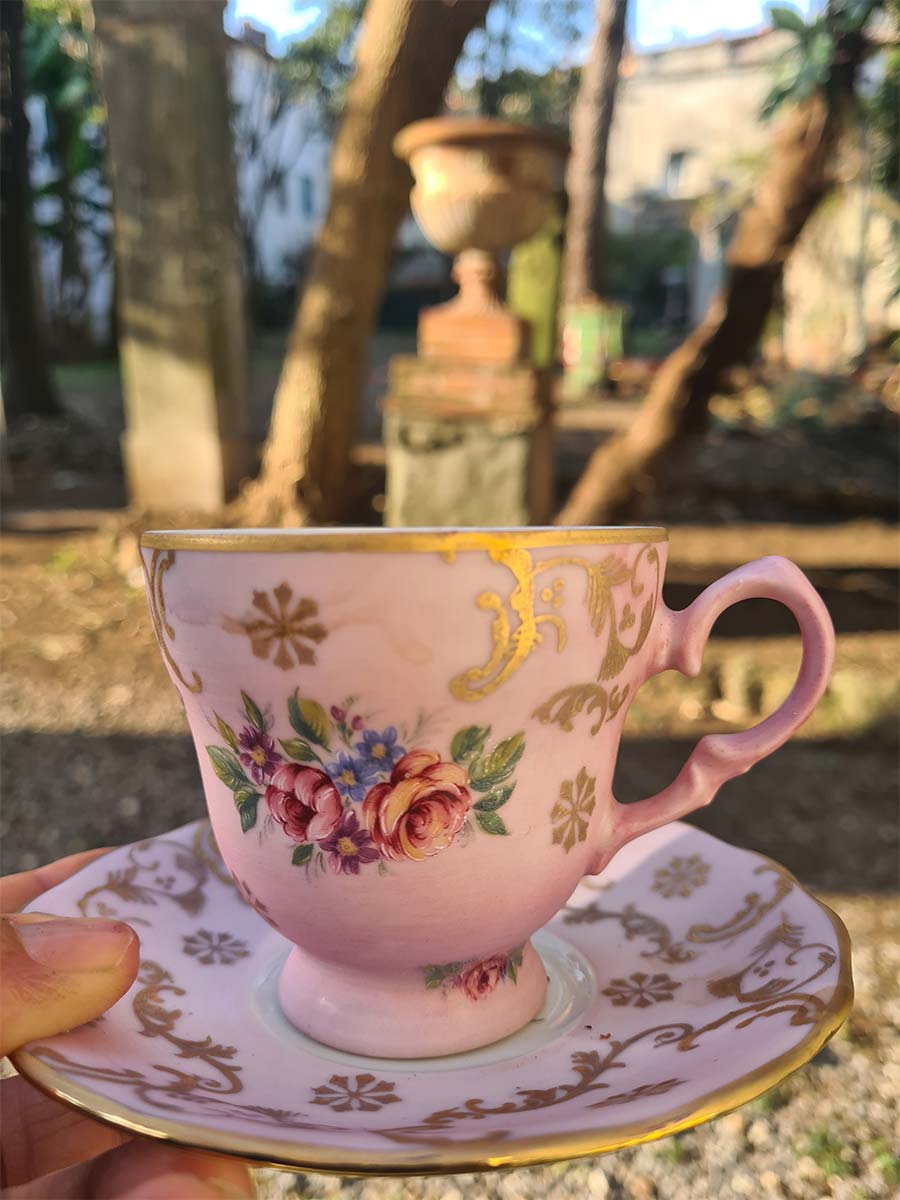 French hand painted tea cup