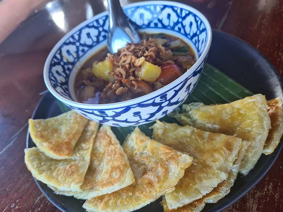 curry and roti bread Thailand