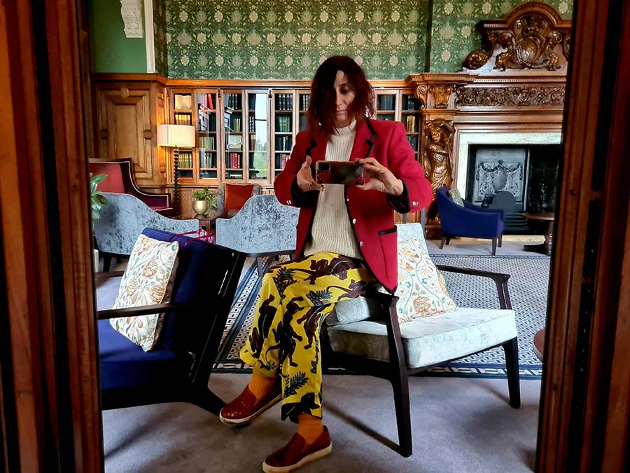 Gracie Opulanza Emma Black Panther silk trousers Secret of 3 London (4)