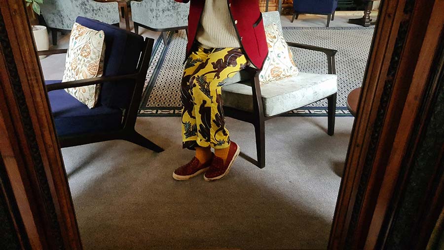 Gracie Opulanza Emma Black Panther silk trousers Secret of 3 London (4)