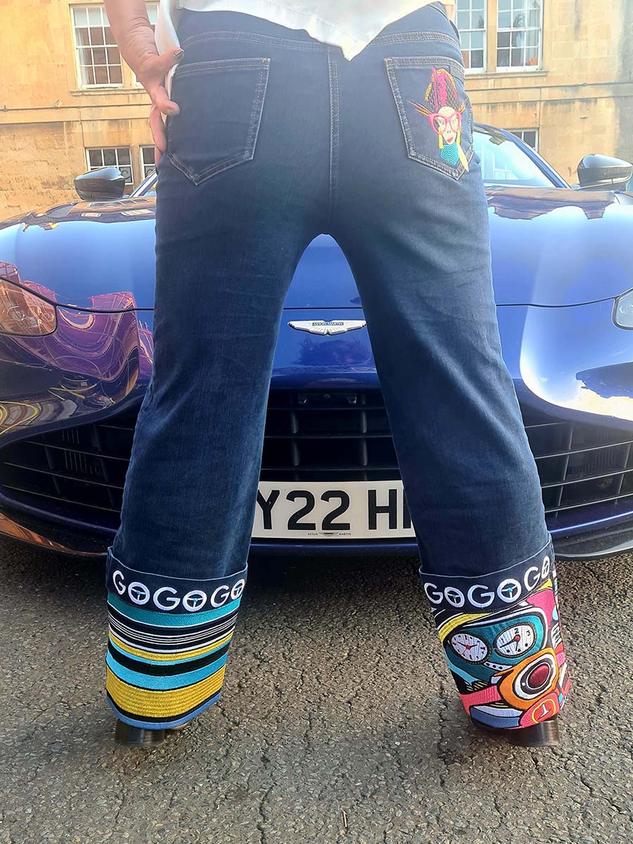 Gracie Opulanza Embroidery Kingfly denim (4)