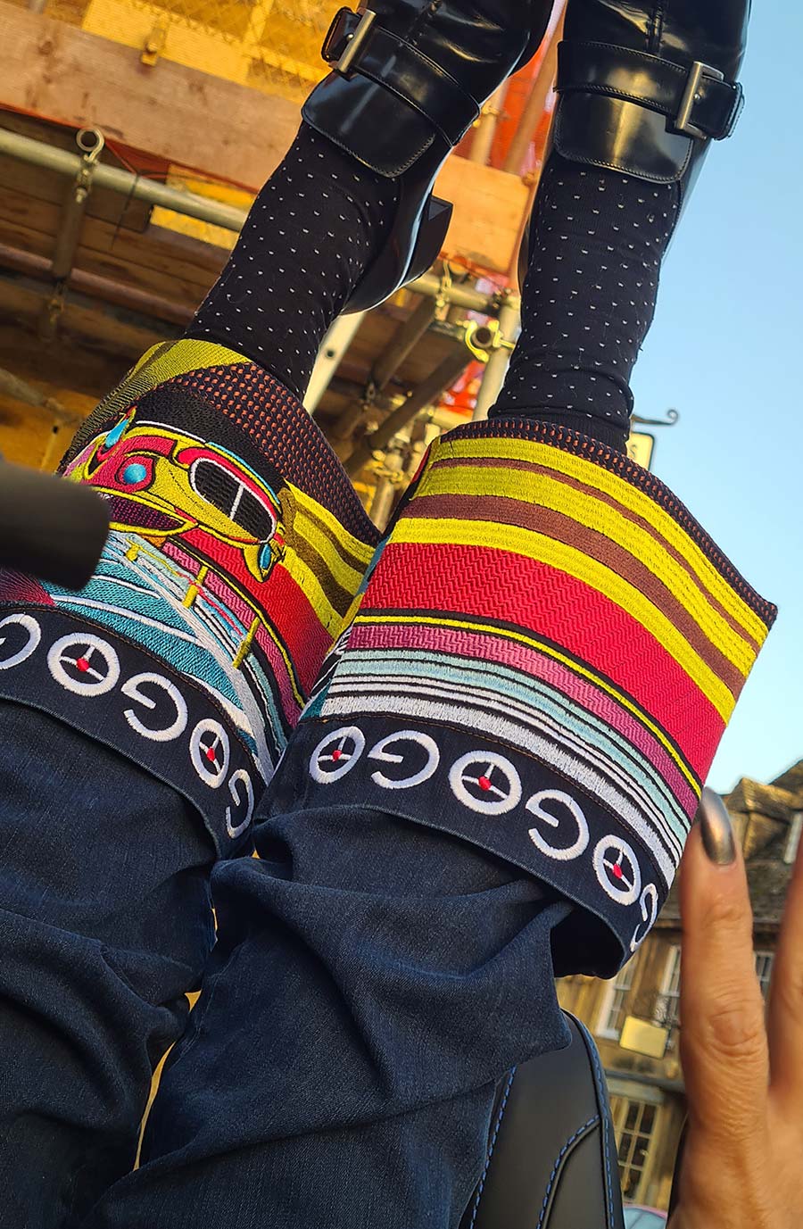 Embroidery Denim cuffs Gracie Opulanza