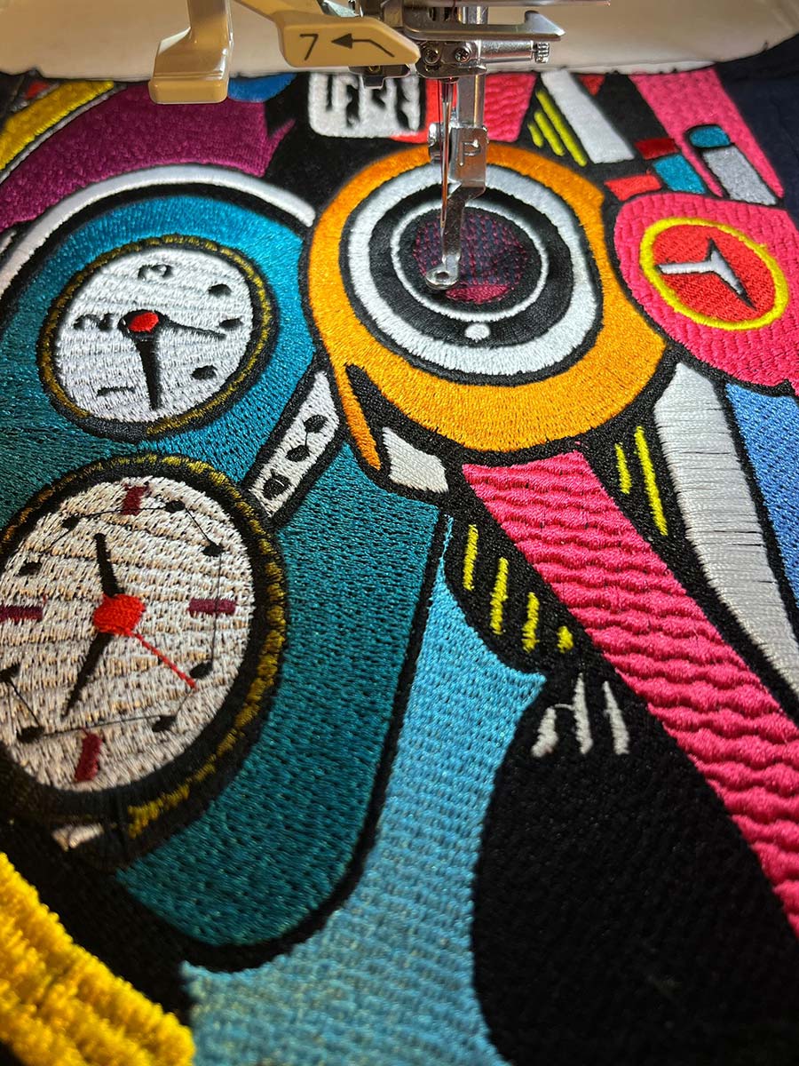 Kingfly Embroidery Gracie Opulanza Denim car jeans