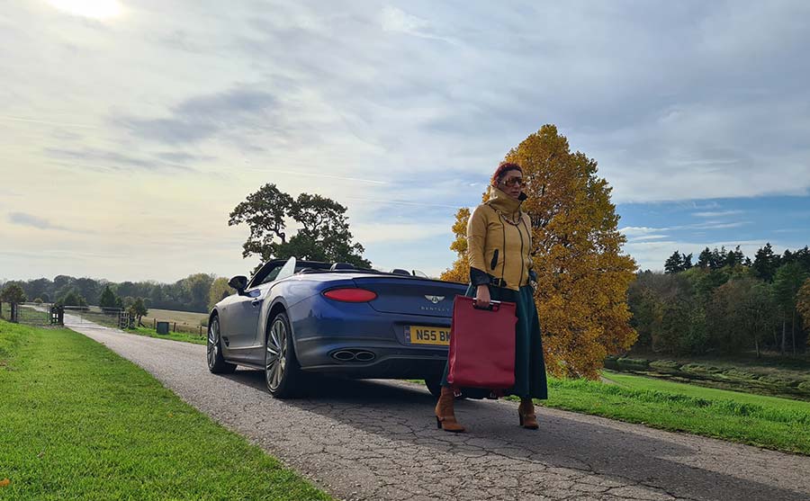 Gracie Opulanza Bentley GT Continental soft top Ben Heart Leather jacket (2)