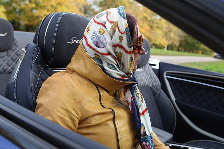 Hermes silk scarf bentley GTC Speed Gracie Opulanza