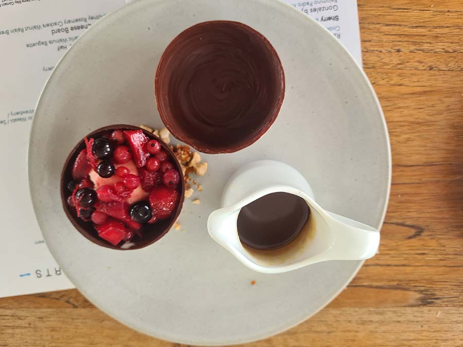 Chocolate fruit bowl