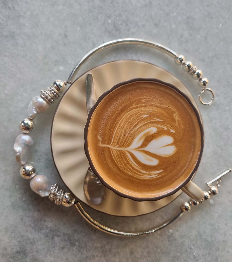 Silver pearl necklace Gracie Opulanza Vitenam