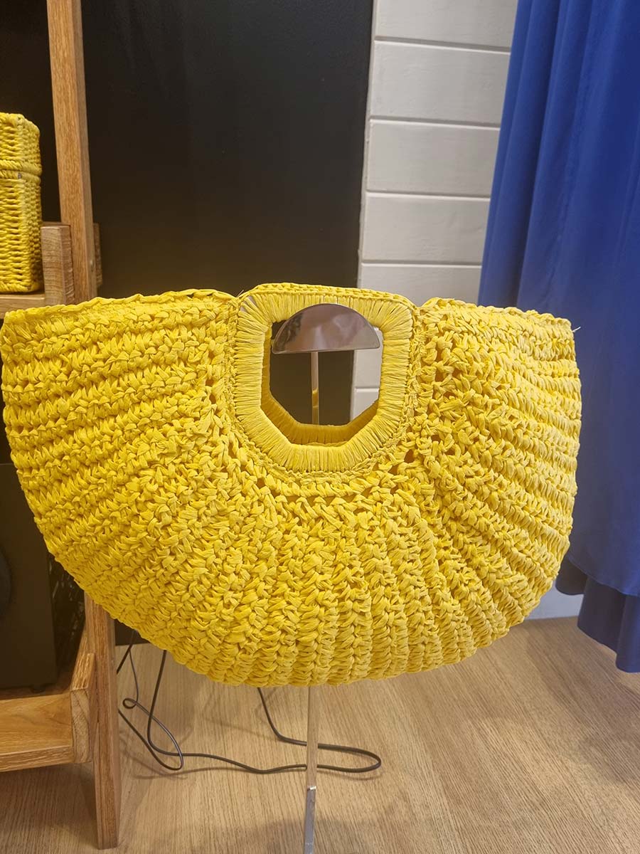 Straw Luxury Bags summer bamboo 2023 (4) yellow