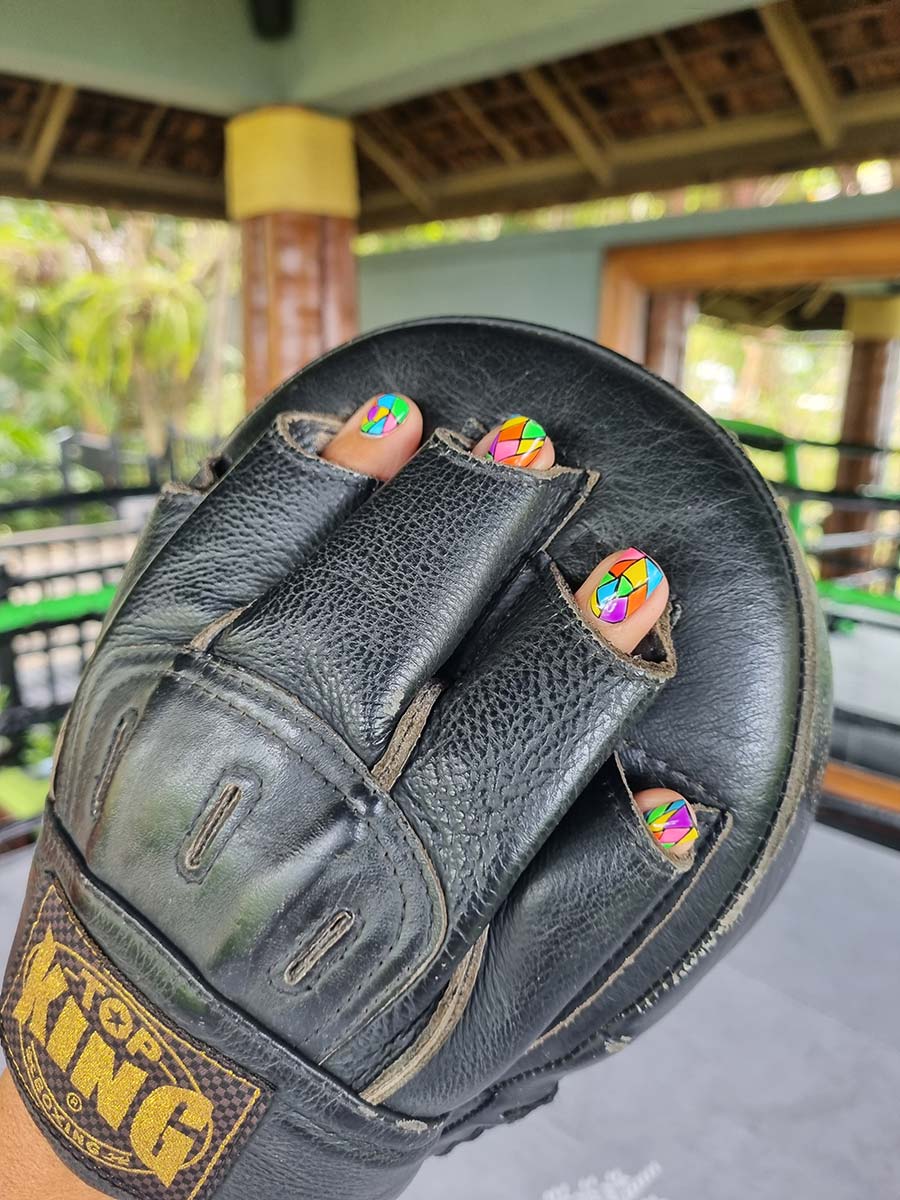 Gracie Opulanza Muay Thai Boxing nail art