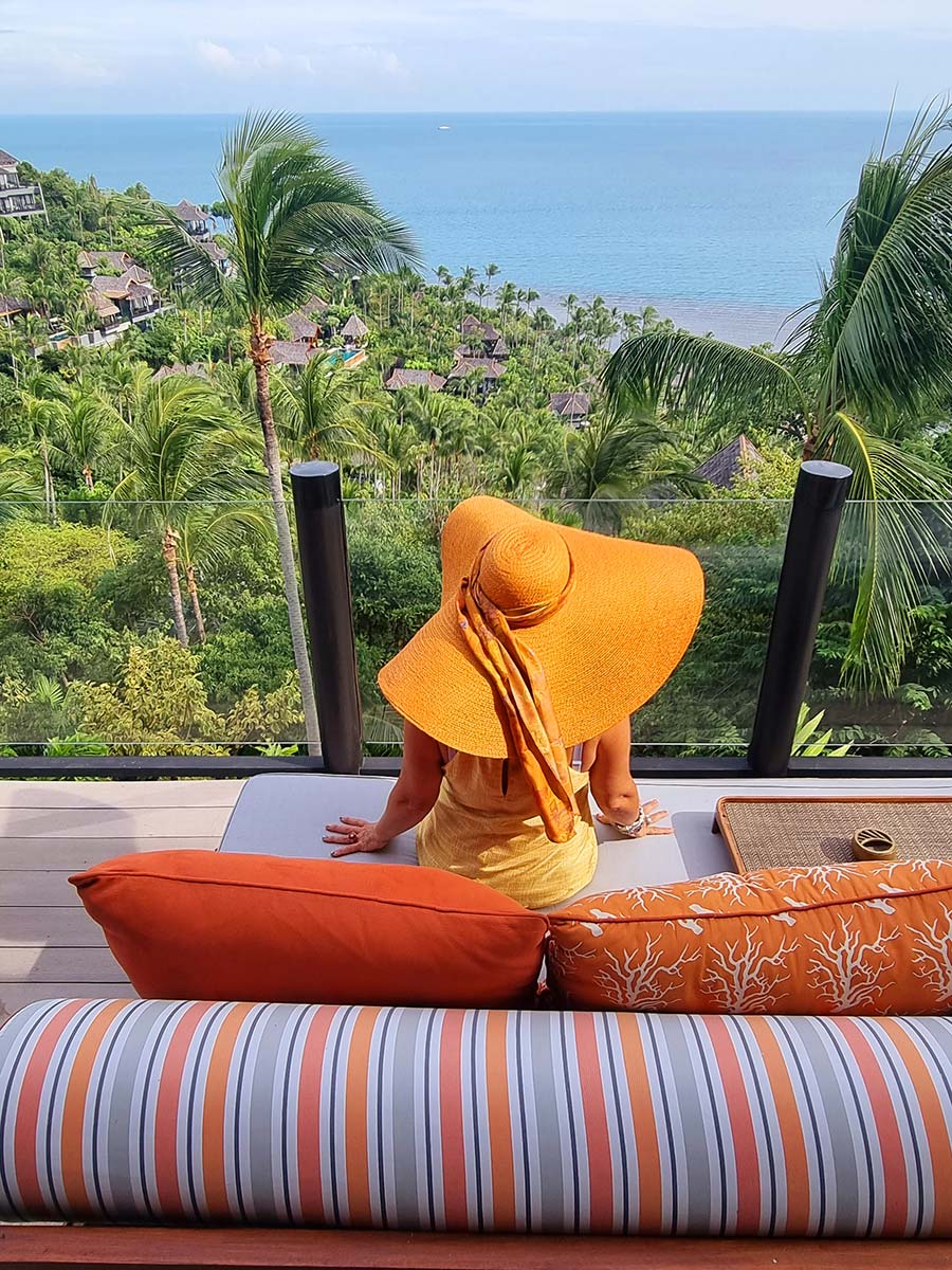 Fourseasons Resort Koh Samui Thailand Gracie Opulanza Orange Straw hat 2023 (4)