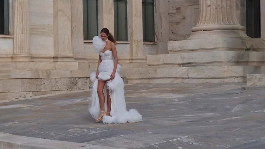 Winter Wedding - Greek Goddess Bridal Dress Athens Gracie Opulanza (1)