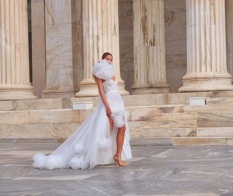 Winter Wedding - Greek Goddess Bridal Dress Athens Gracie Opulanza (1)