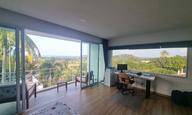 Koh Samui – Sea-View Semi-Detached Condo House with Land, Trees & Resort Pools