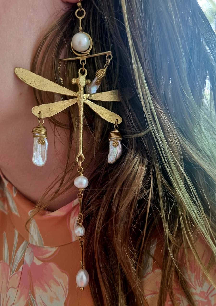 Gracie-Opulanza-pearl-earings-dragonfly