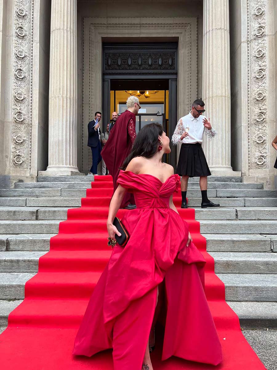 poppy-red-tafetta-dress-Angela-Facchini