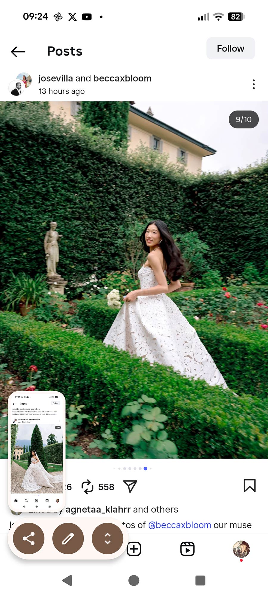 The Rise of the Billionaire Bride
When I imagine what I would choose now, I can’t help but think of modern icons like BeccaxBloom — the billionaire bride whose wedding style was even bigger than Lauren Sánchez’s headline-making Dolce & Gabbana gown. More than just a vision in couture, BeccaxBloom embodies the new archetype of the powerful financial woman: a banker who built her empire with intellect and tenacity, and who now uses her platform to give women tips on wealth, strategy, and independence. Her wedding wasn’t just about fashion — it was a statement of identity, proof that success and style can coexist. Women like her remind us that the dress can be more than romance; it can symbolize financial power, personal growth, and unapologetic ambition.